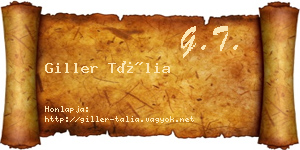 Giller Tália névjegykártya